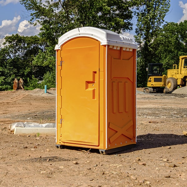 can i customize the exterior of the porta potties with my event logo or branding in Riley